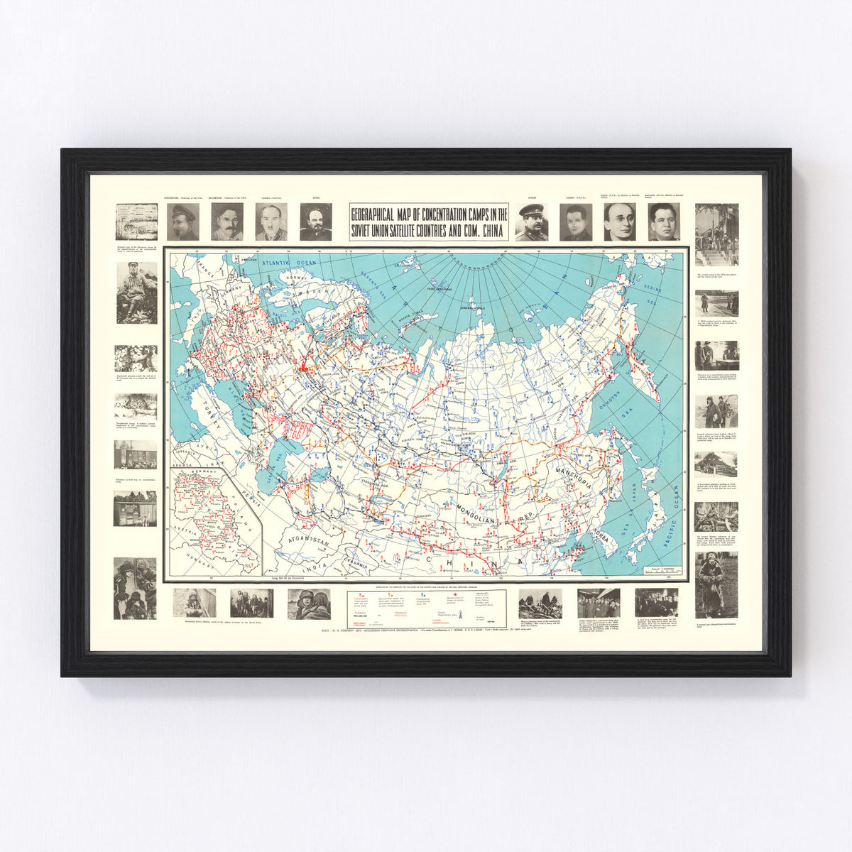 Europe Vintage Map 1945