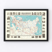 Europe Vintage Map 1945