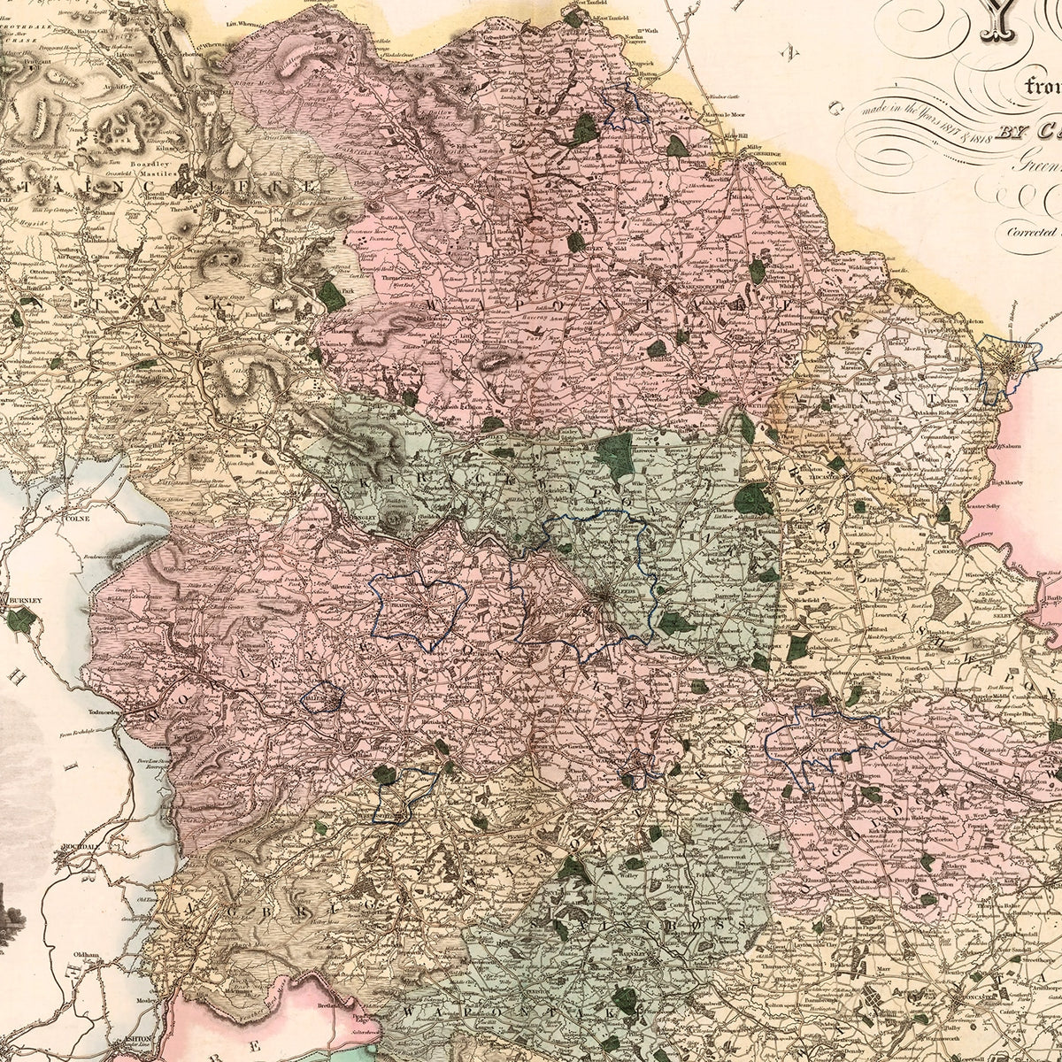 Restored historic details from the 1834 region map of County