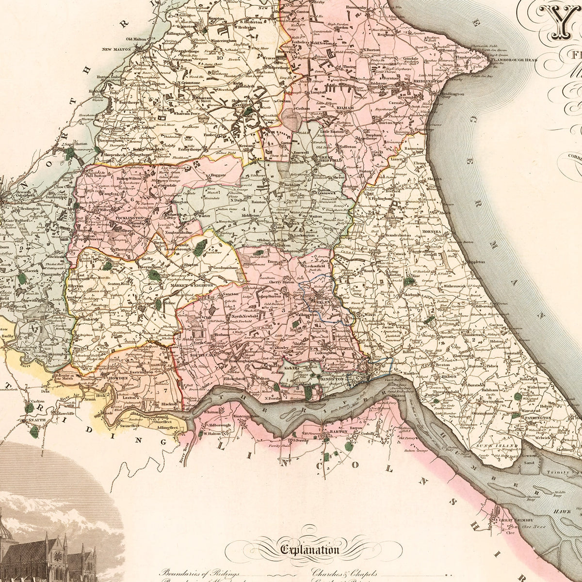 Restored historic details from the 1834 region map of County
