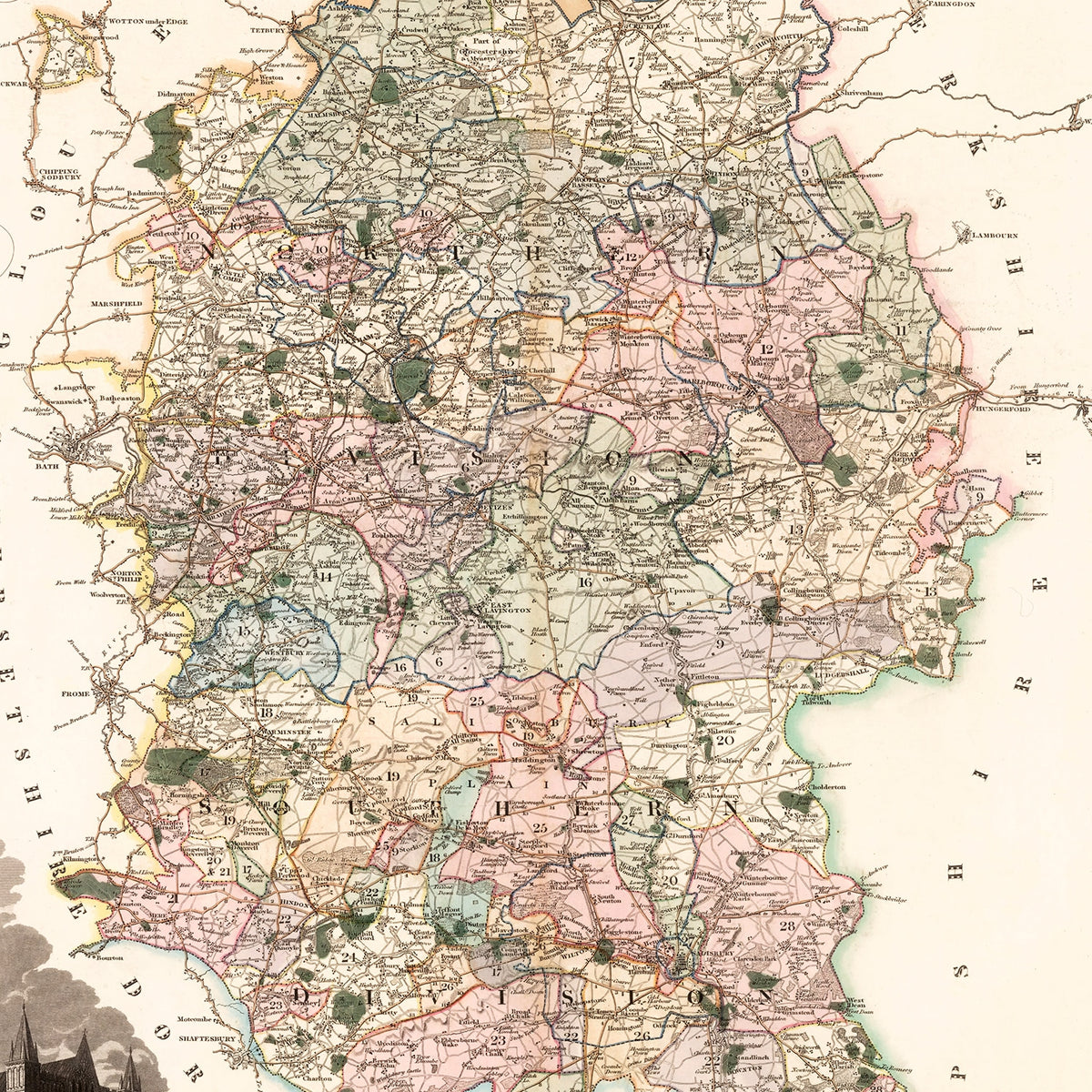 Restored historic details from the 1829 region map of County