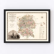 Wilts England Vintage Map 1829