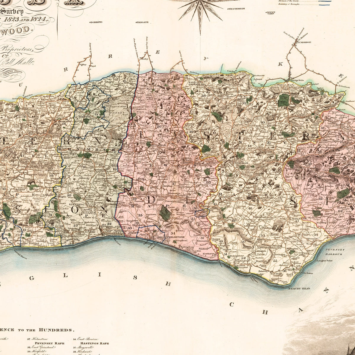 Restored historic details from the 1829 region map of County