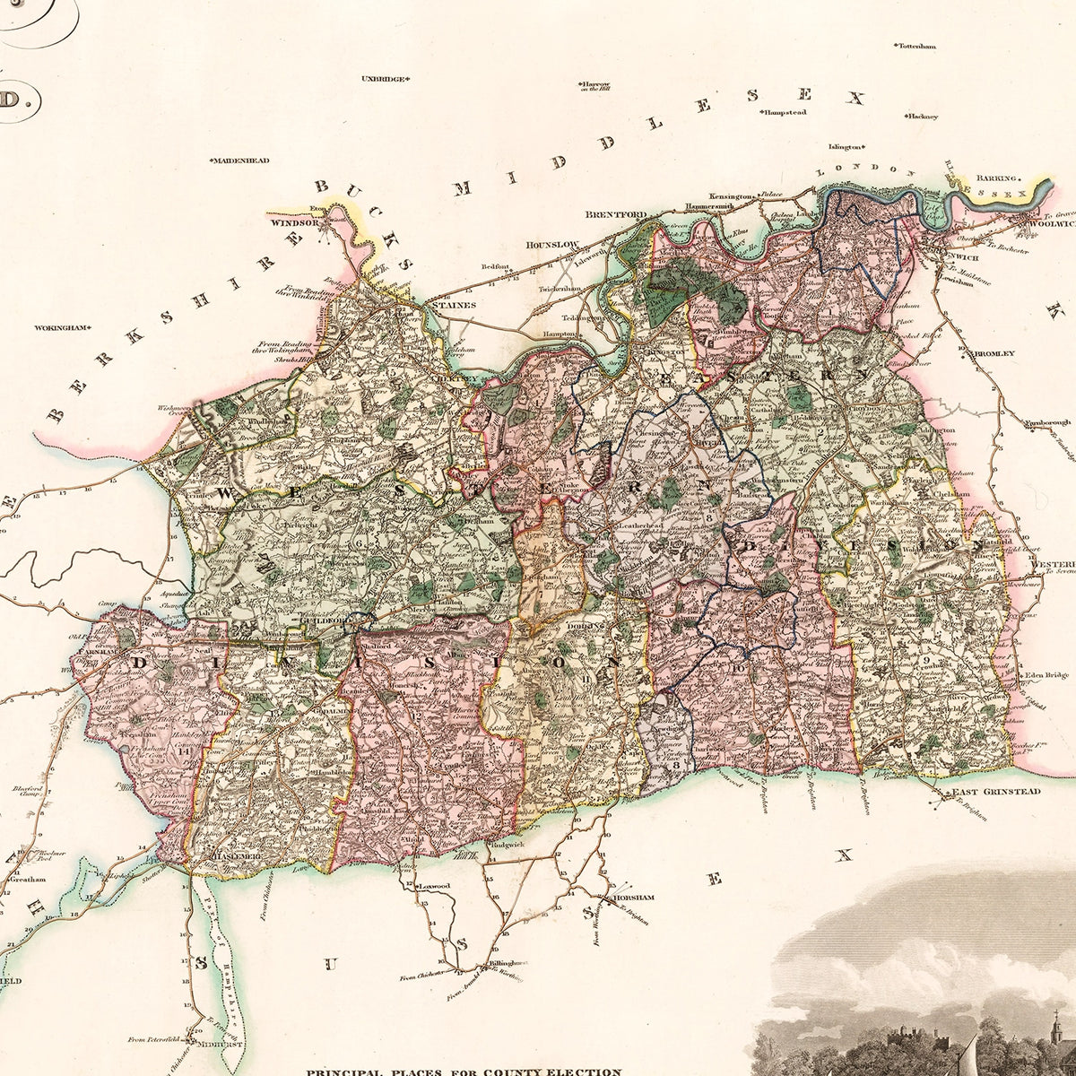 Restored historic details from the 1829 region map of County