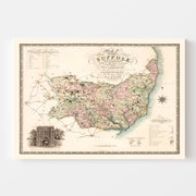 map of Suffolk Engla