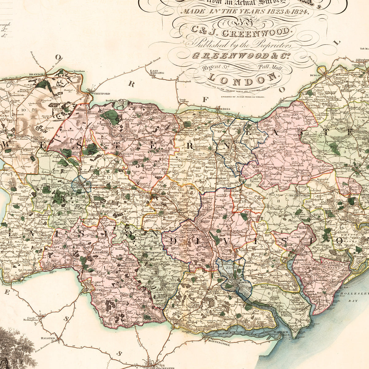 Restored historic details from the 1831 region map of County