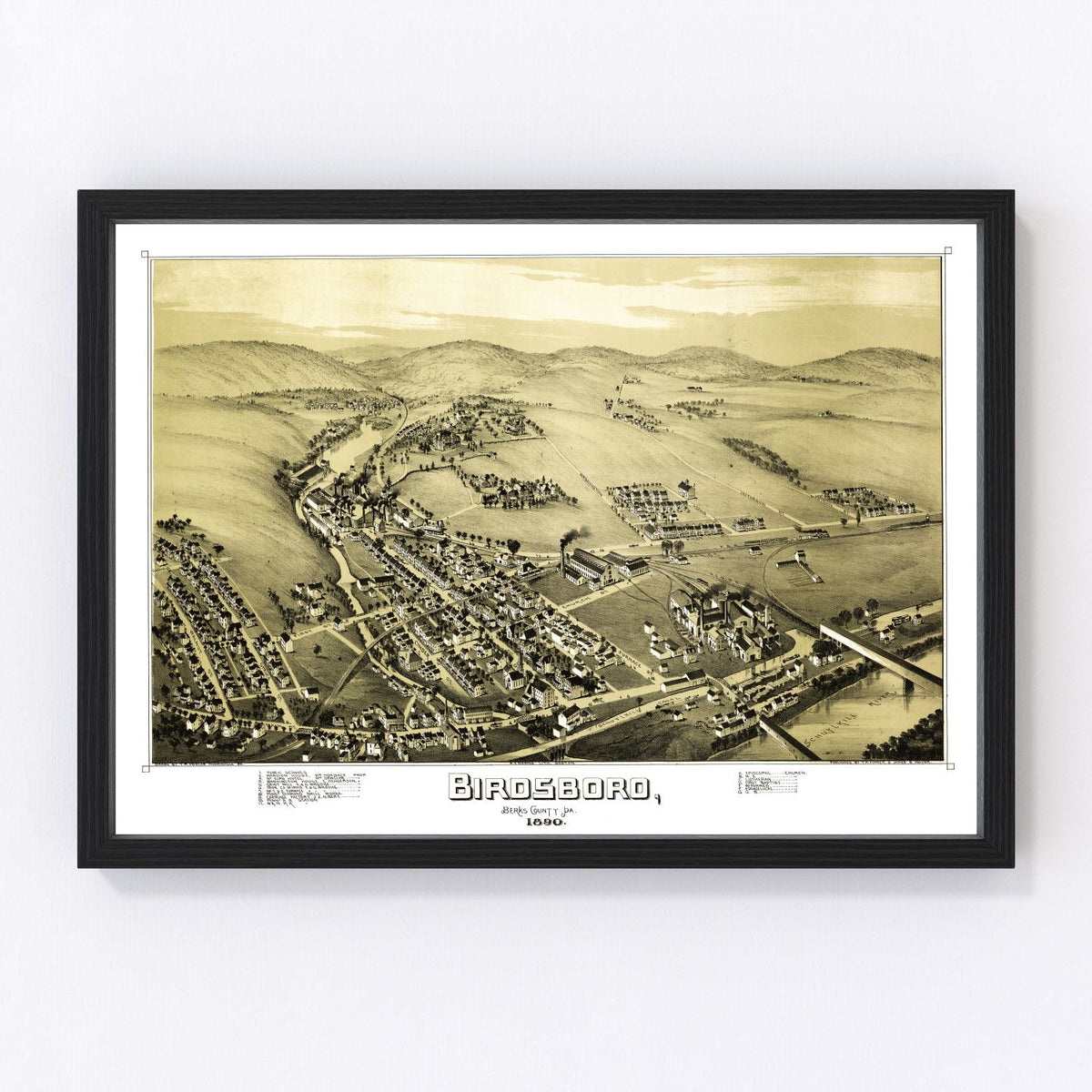 Birdsboro Vintage Map 1890