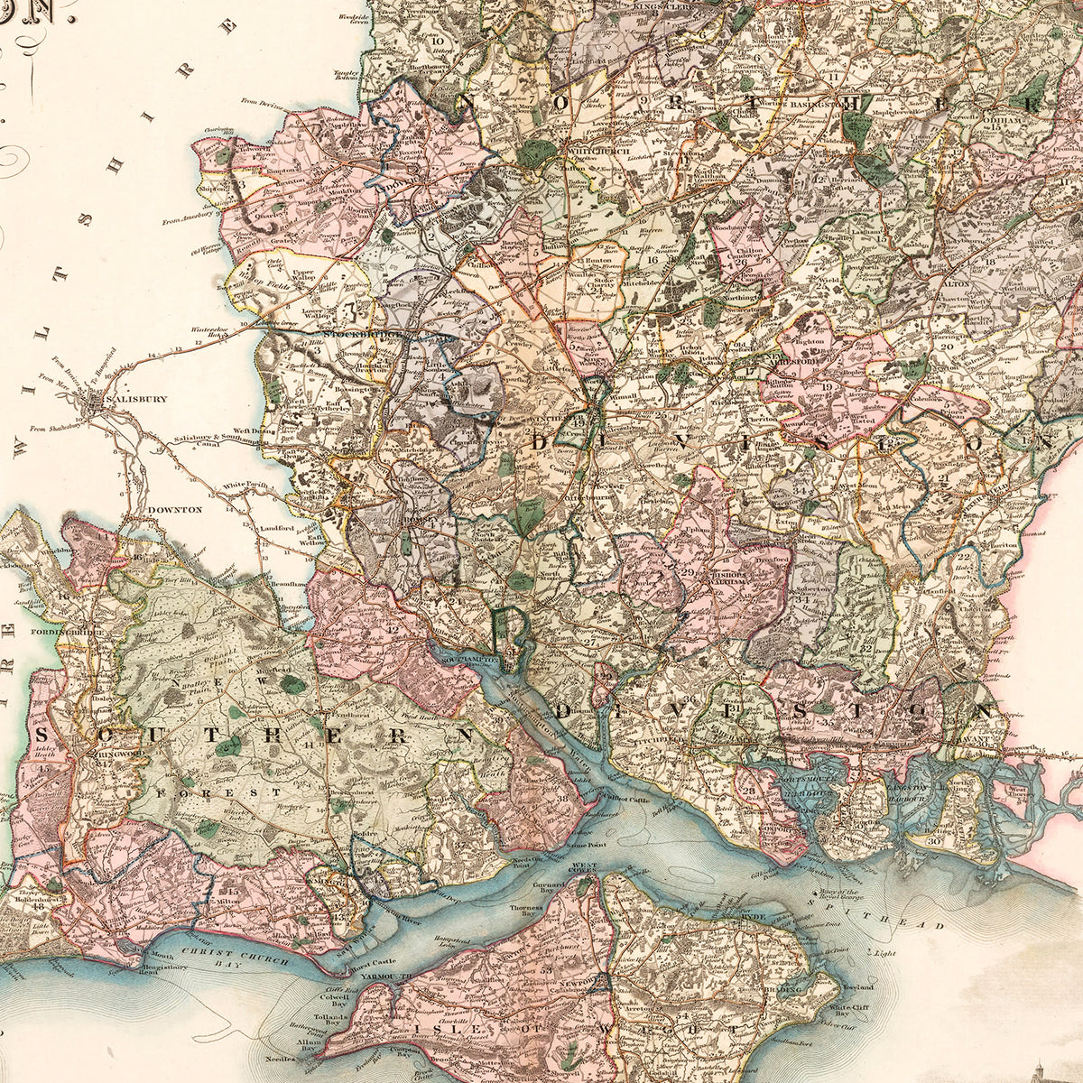 Restored historic details from the 1829 region map of County