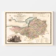 map of Somerset Engl