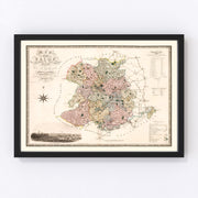 Salop England Vintage Map 1830