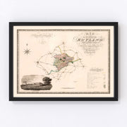 Rutland England Vintage Map 1831