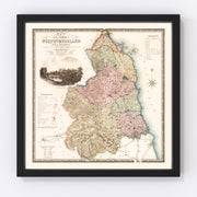 Northumberland England Vintage Map 1831