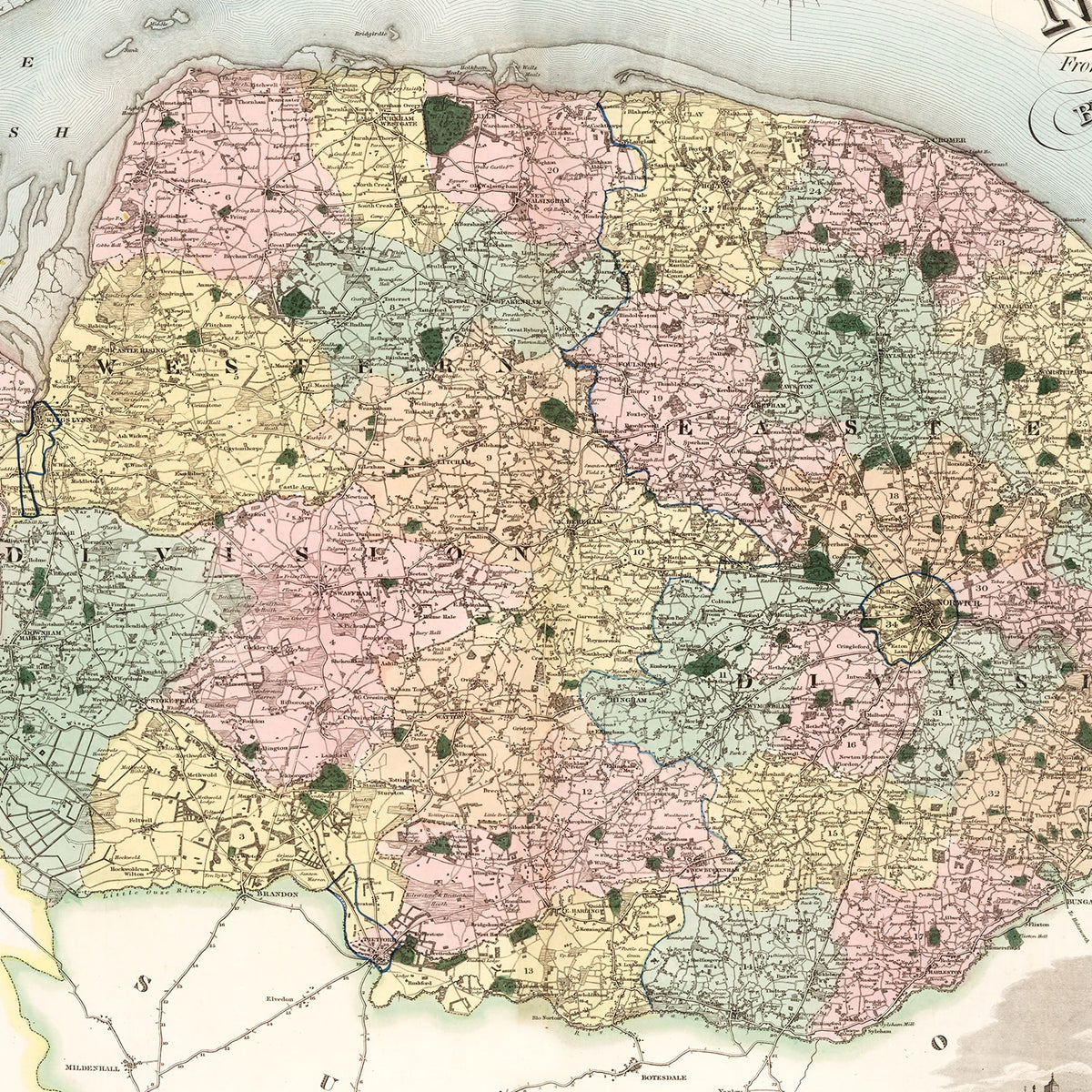 Restored historic details from the 1834 region map of County