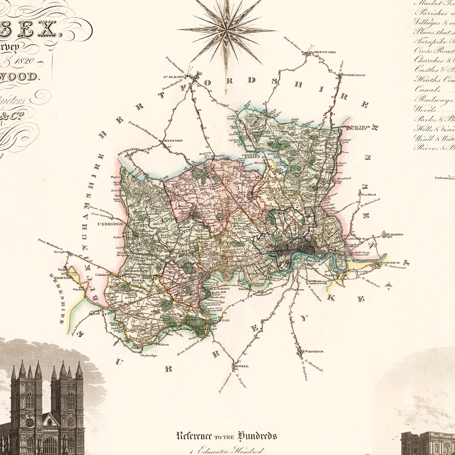Restored historic details from the 1829 region map of County