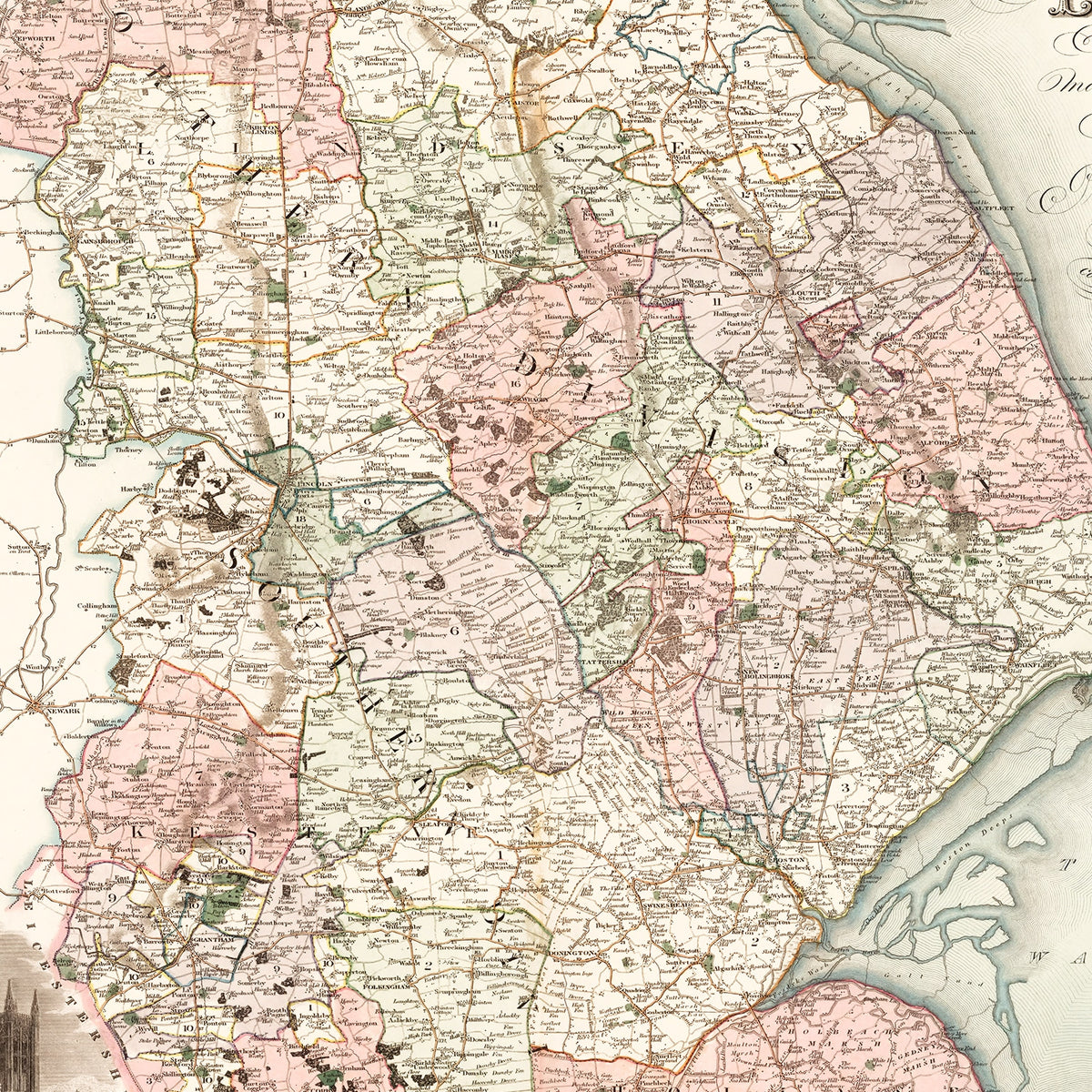 Restored historic details from the 1831 region map of County