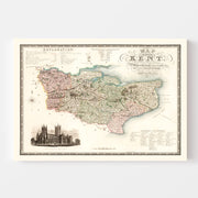 map of Kent England