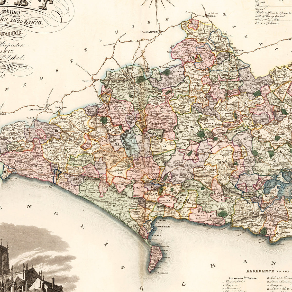 Restored historic details from the 1829 region map of County