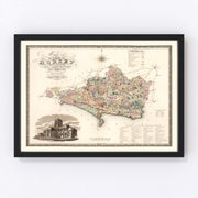 Dorset England Vintage Map 1829