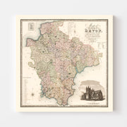 map of Devon England