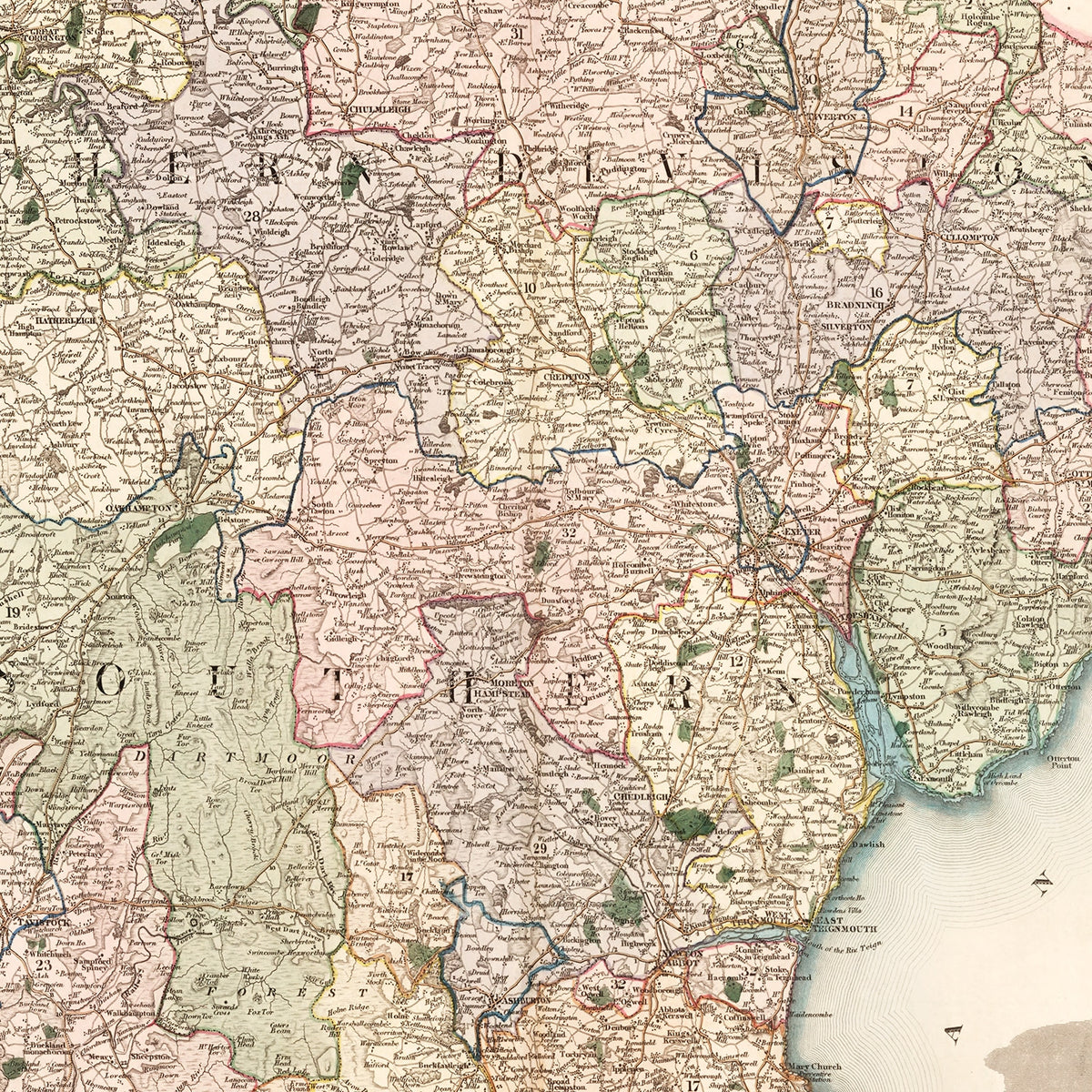 Restored historic details from the 1829 region map of County