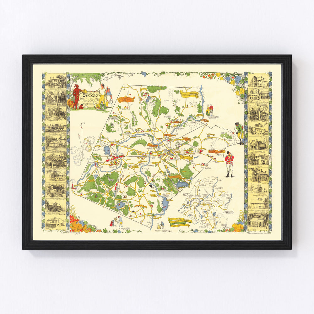 Concord Vintage Map 1928