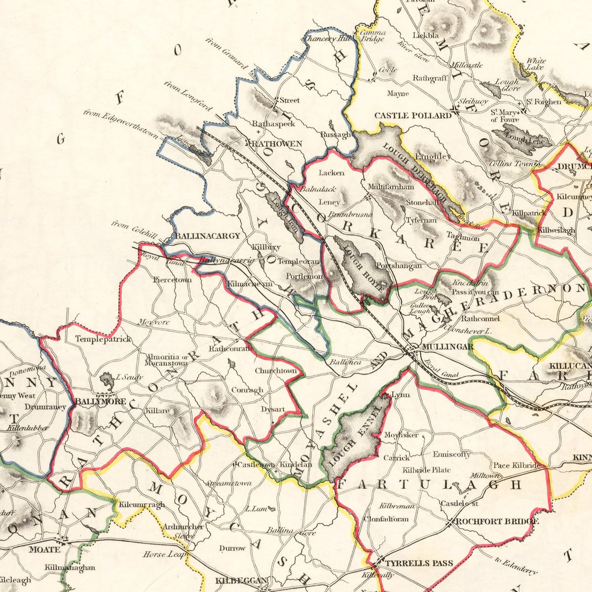 Restored historic details from the 1846 region map of County
