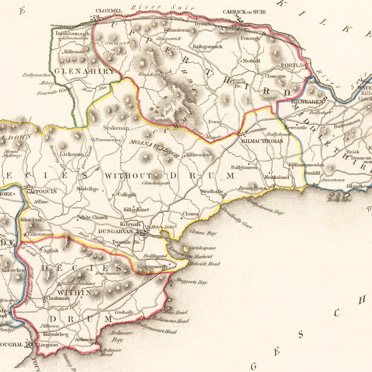 Restored historic details from the 1846 region map of County