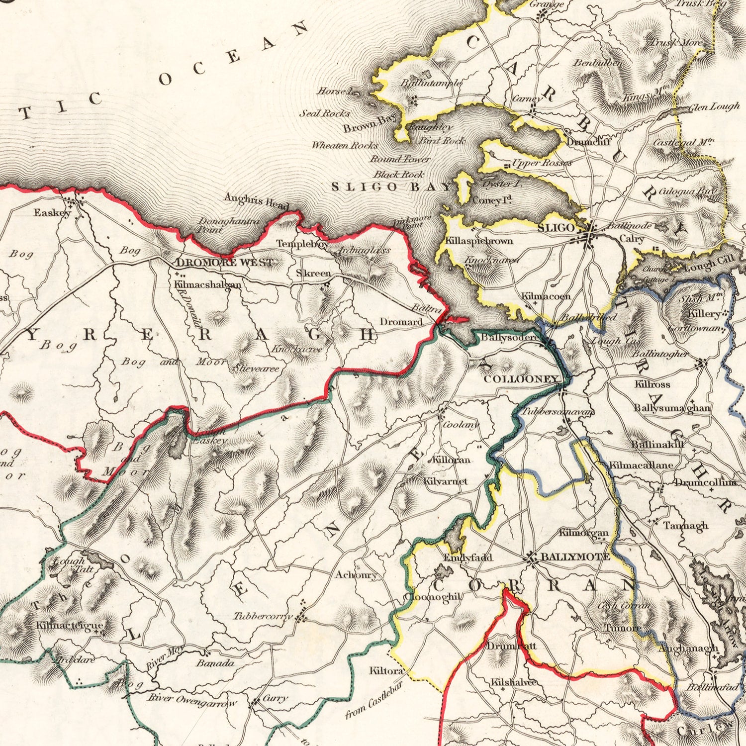 Restored historic details from the 1846 region map of County