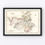 Sligo County Ireland Vintage Map 1846
