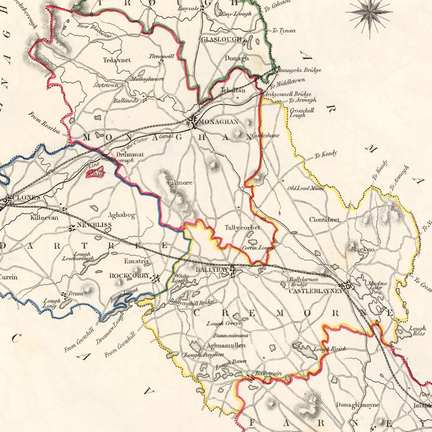 Restored historic details from the 1846 region map of County