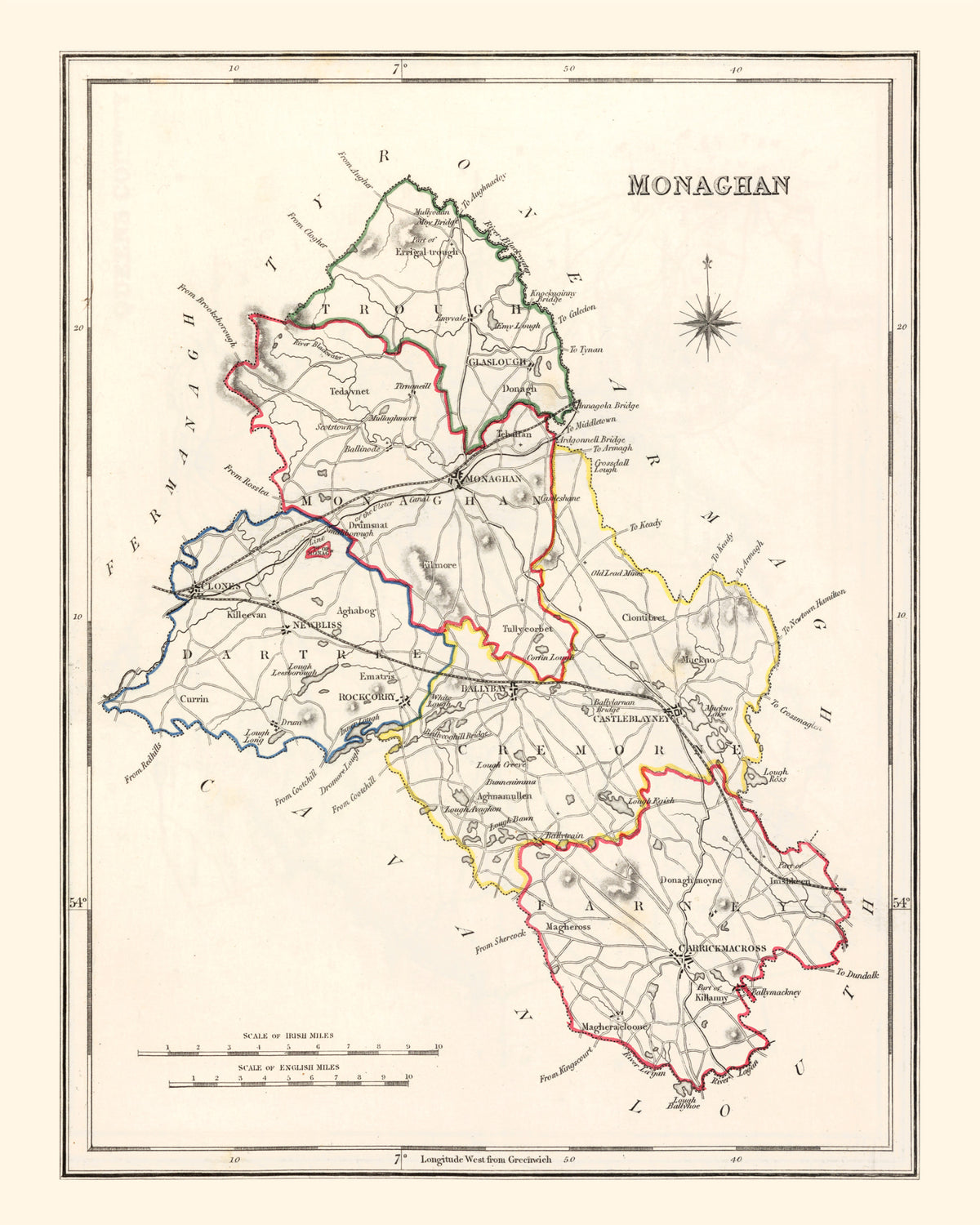 Preview of Vintage Map of Monaghan County Ireland, 1846