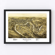Brookville Vintage Map 1895