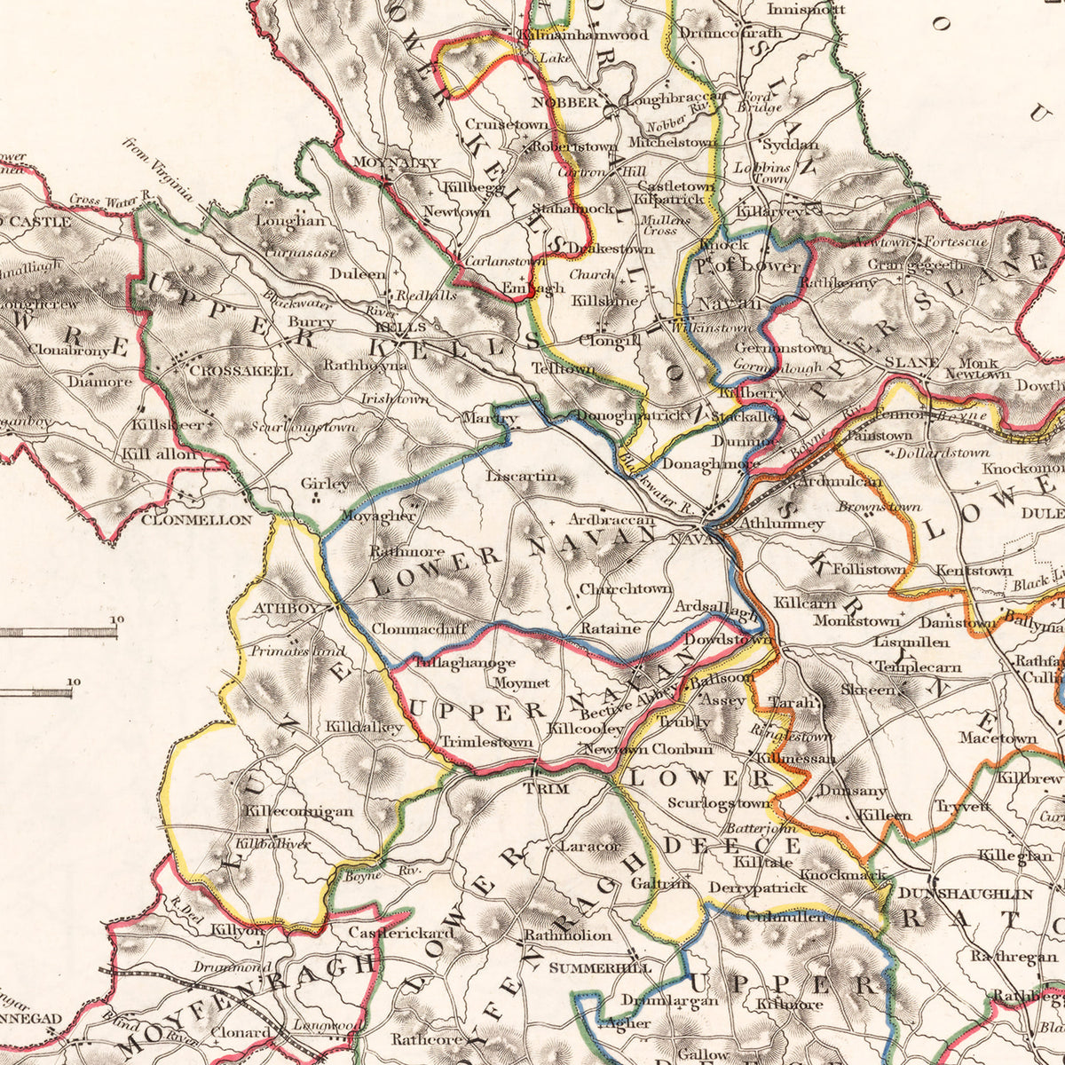 Restored historic details from the 1846 region map of County