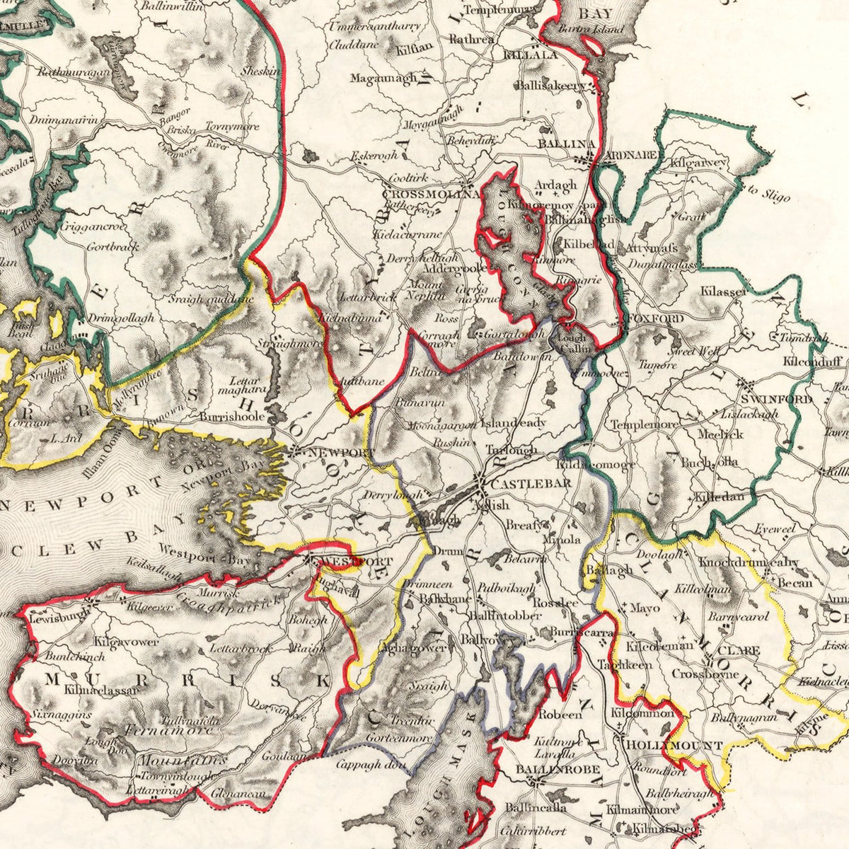 Restored historic details from the 1846 region map of County