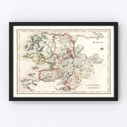 Mayo County Ireland Vintage Map 1846