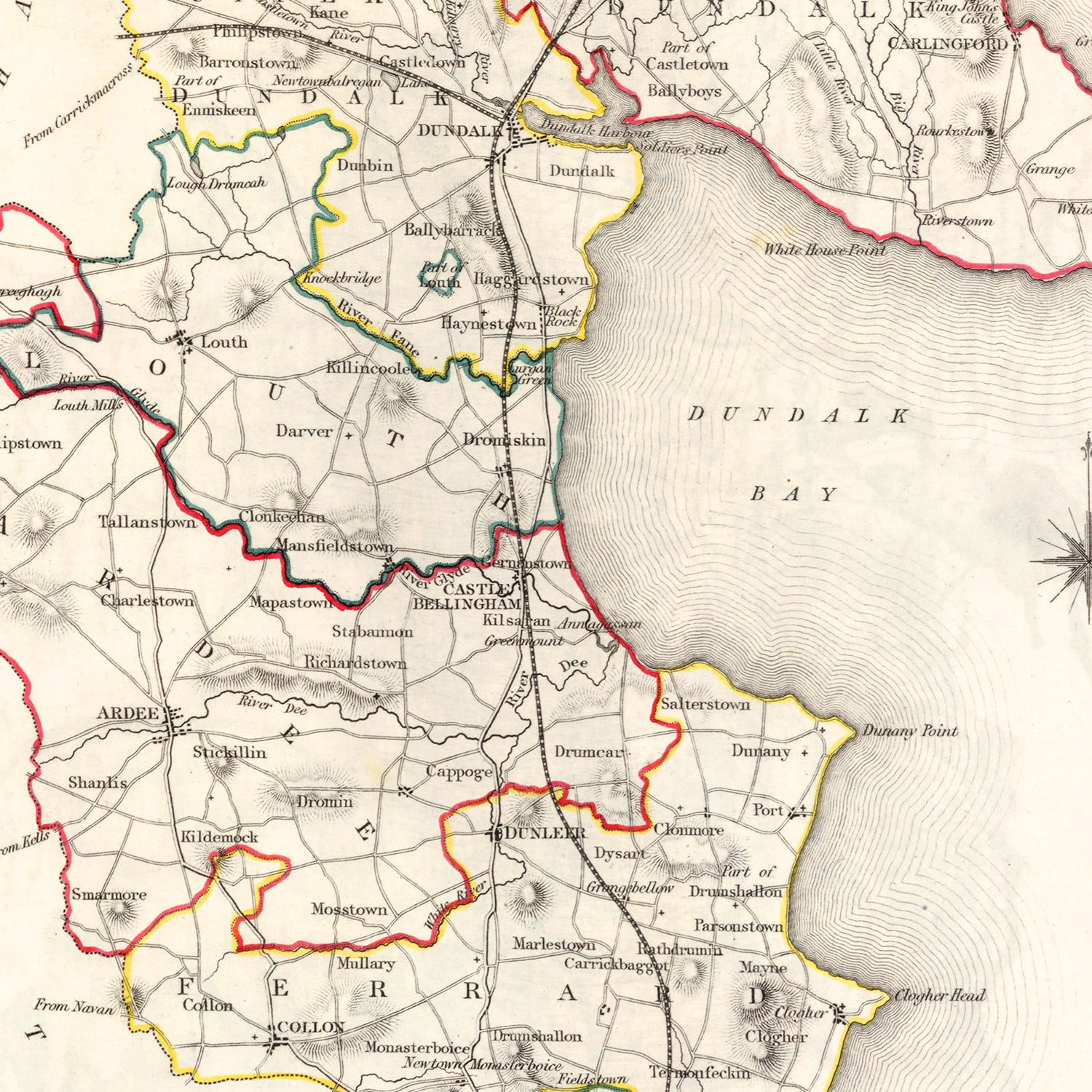 Restored historic details from the 1846 region map of County