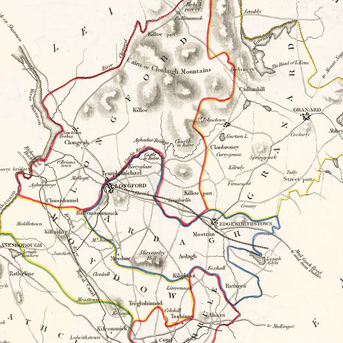Restored historic details from the 1846 region map of County