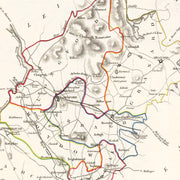 Vintage Map of Longford County Ireland, 1846