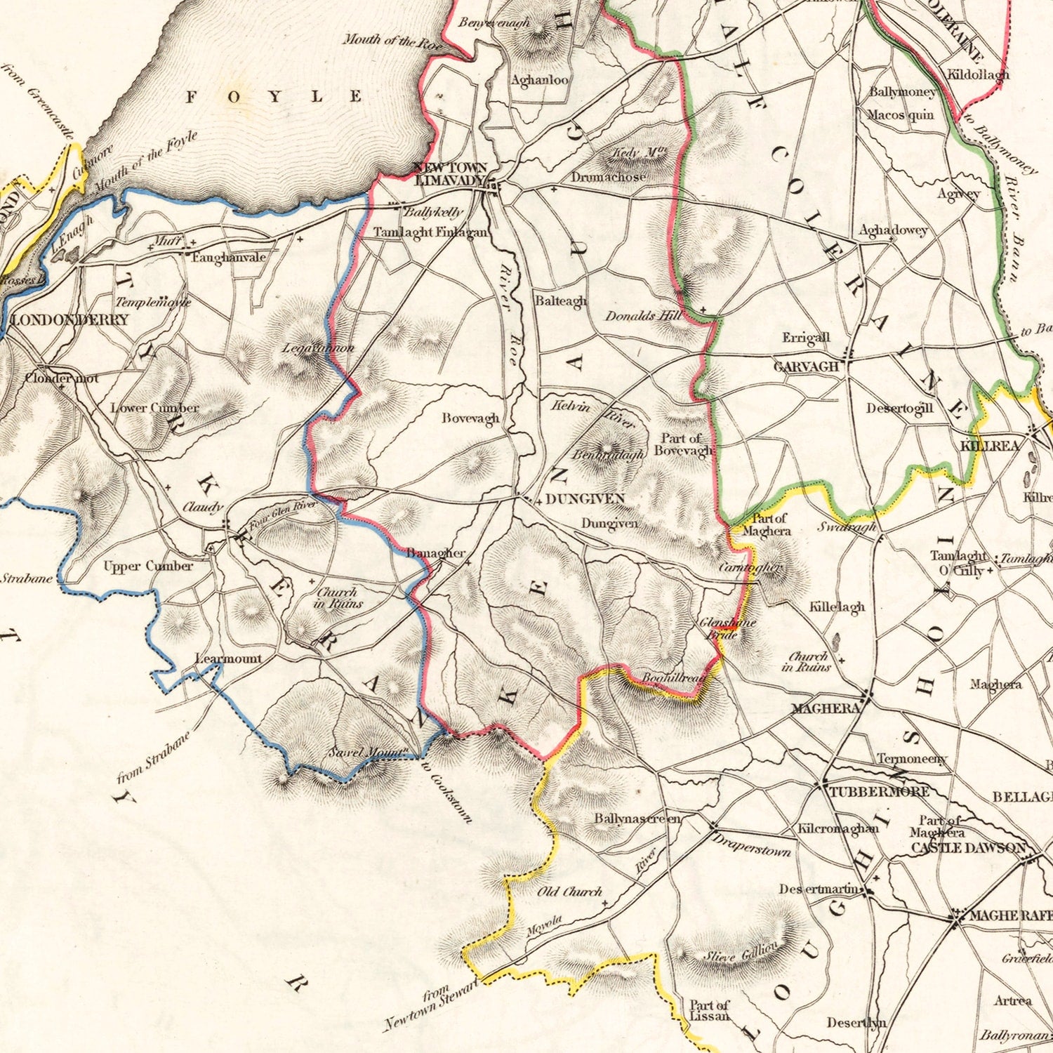 Restored historic details from the 1846 region map of County
