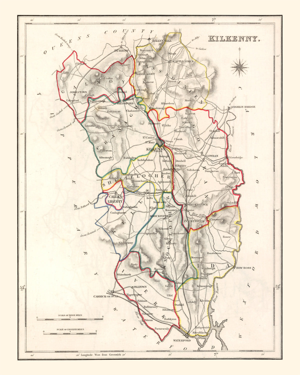Preview of Vintage Map of Kilkenny County Ireland, 1846