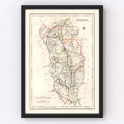 Kilkenny County Ireland Vintage Map 1846
