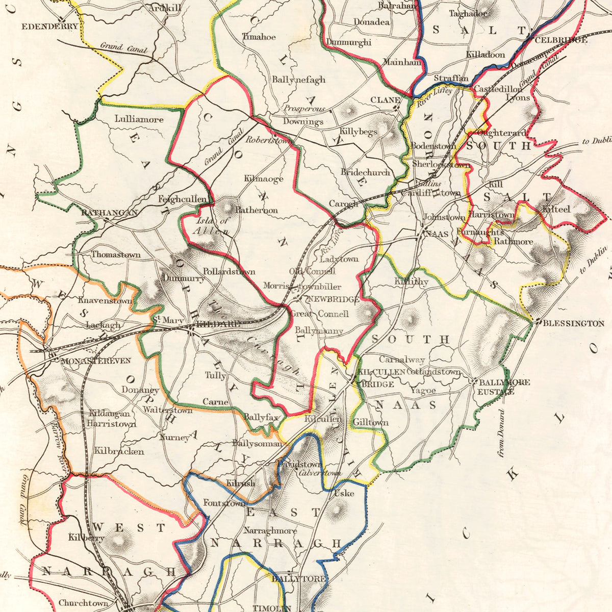 Restored historic details from the 1846 region map of County