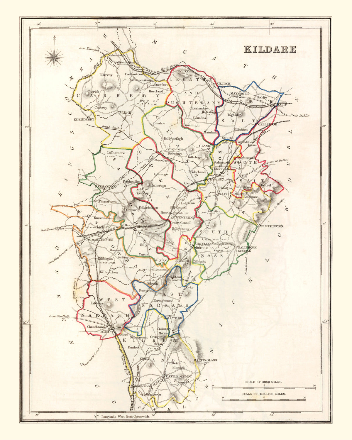 Preview of Vintage Map of Kildare County Ireland, 1846