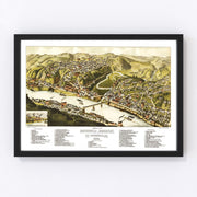 Brownsville Vintage Map 1883