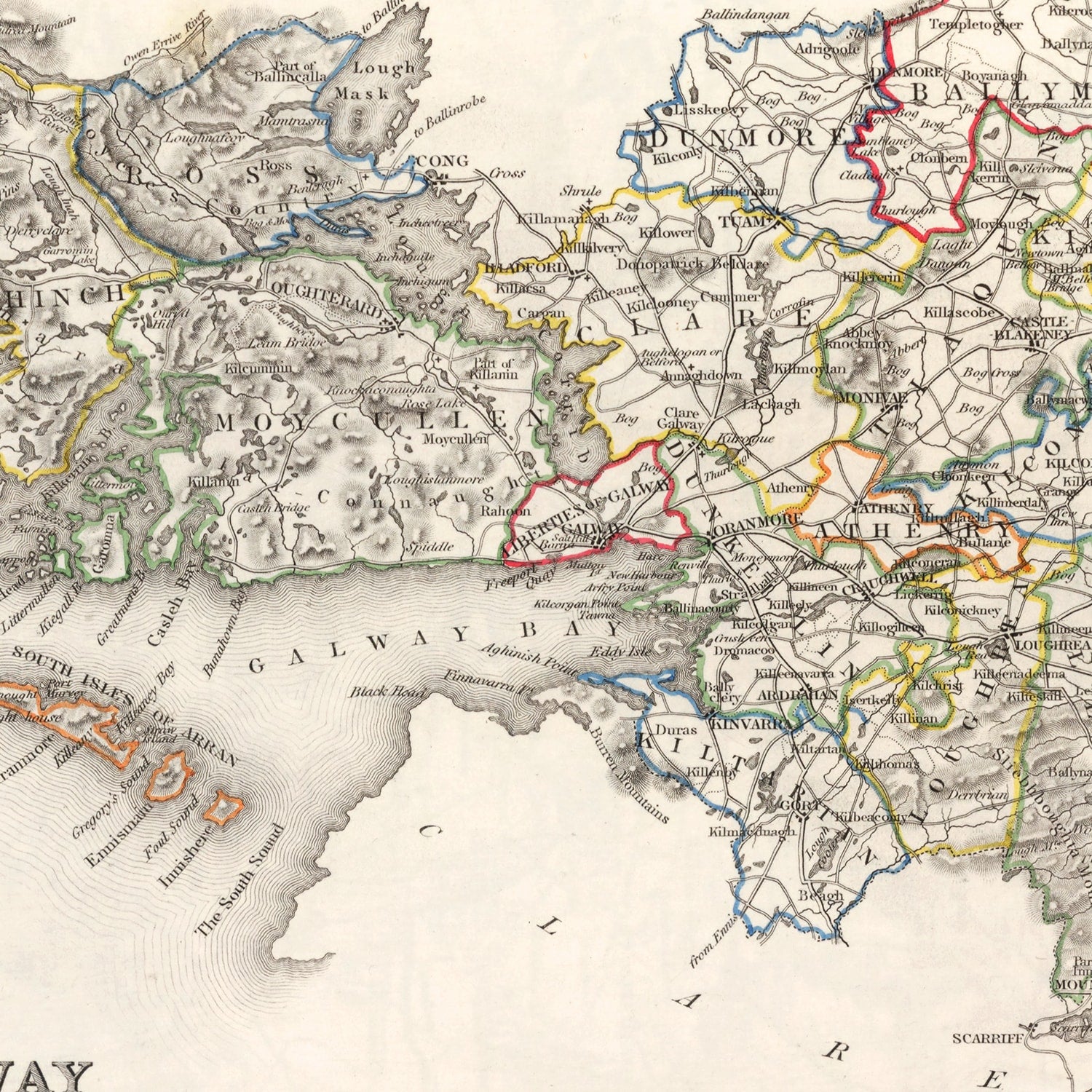Restored historic details from the 1846 region map of County