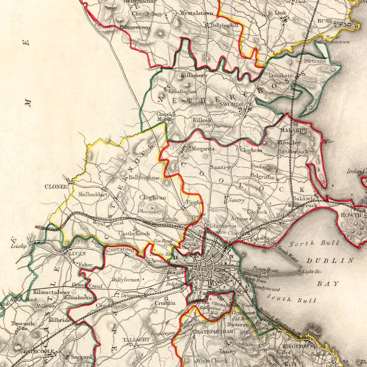 Restored historic details from the 1846 region map of County
