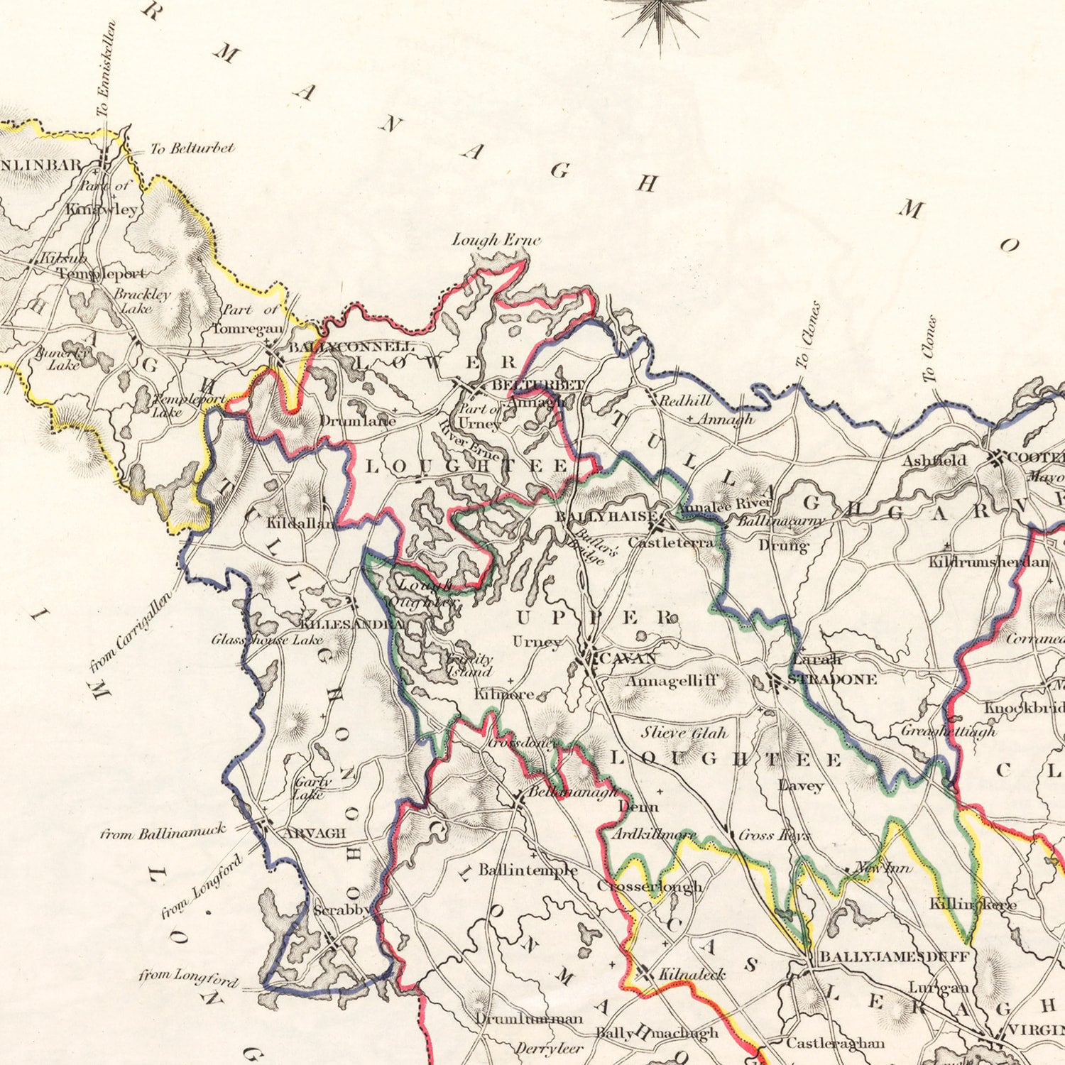 Restored historic details from the 1846 region map of County