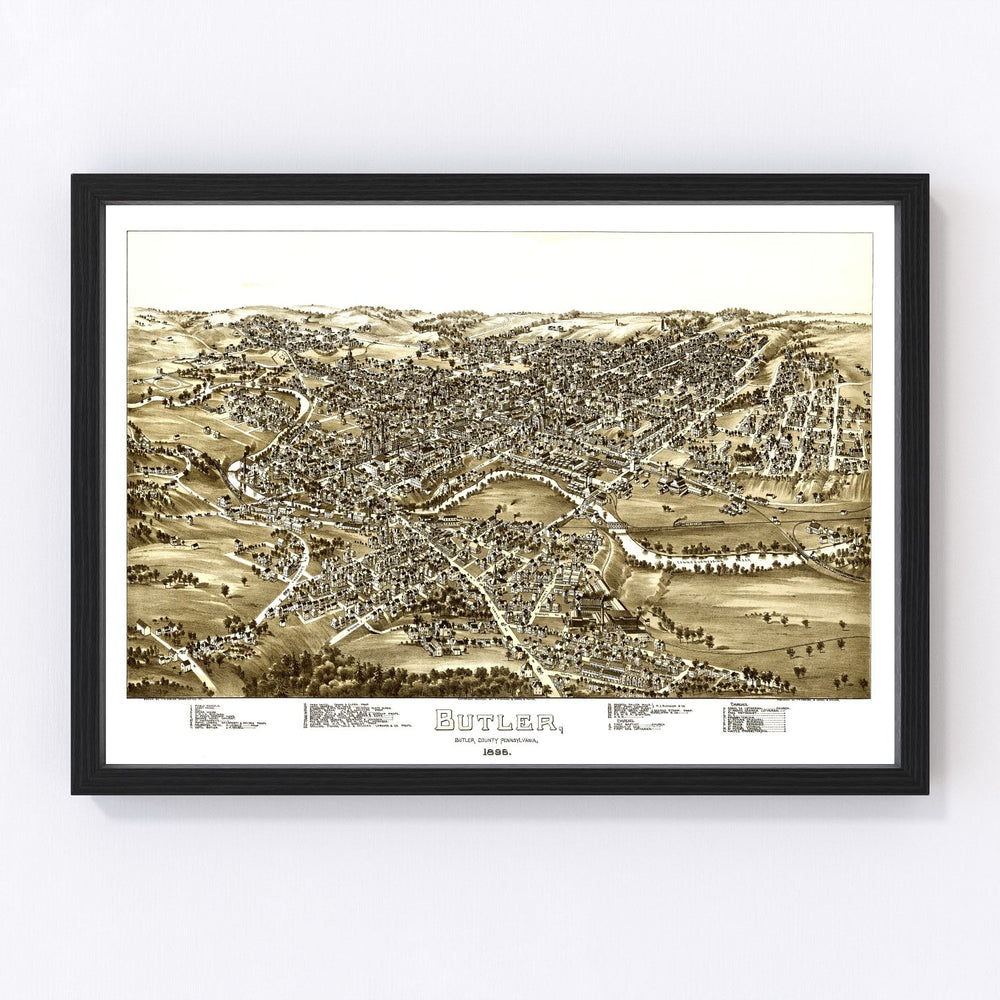 Butler Vintage Map 1896