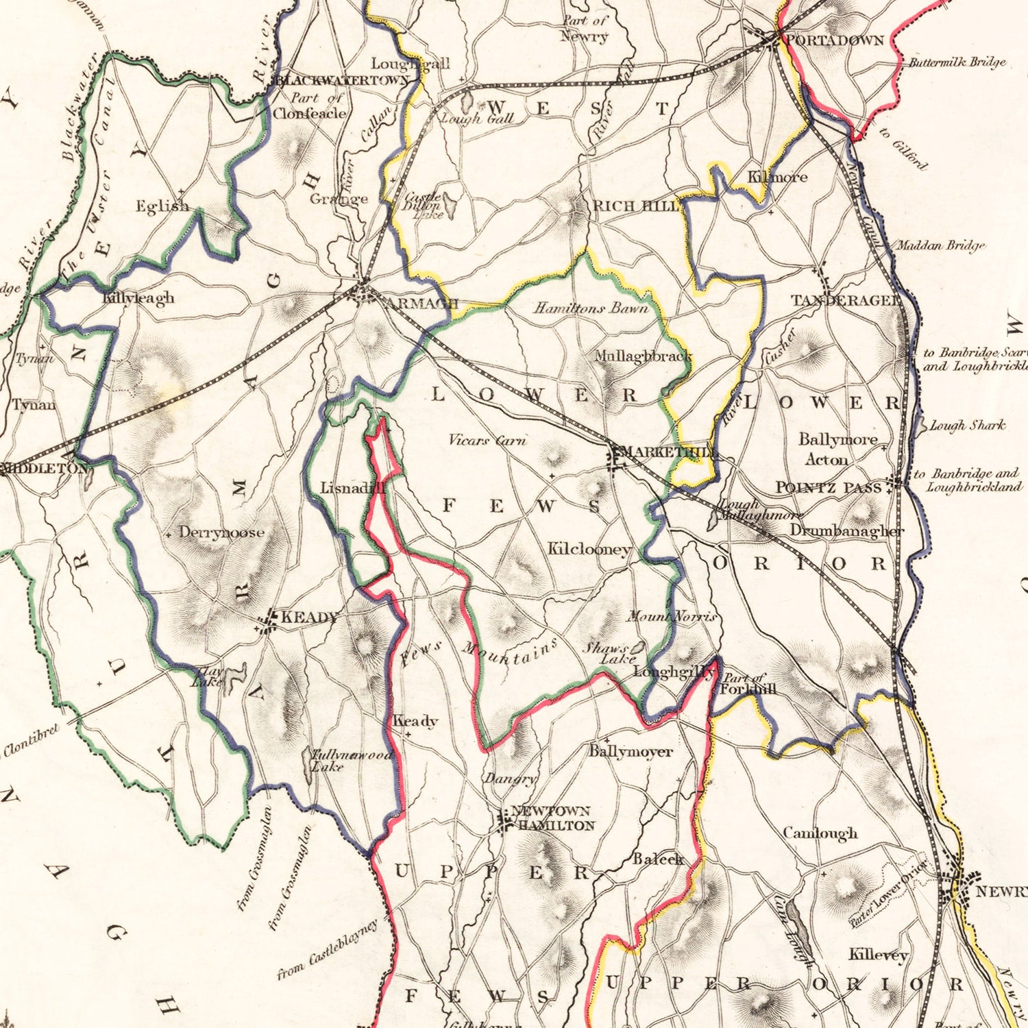 Restored historic details from the 1846 region map of County