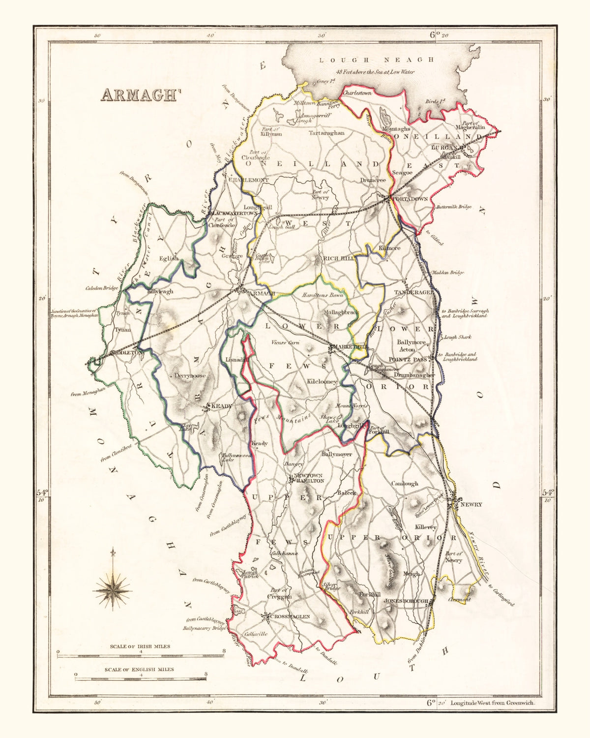 Preview of Vintage Map of Armagh County Ireland, 1846